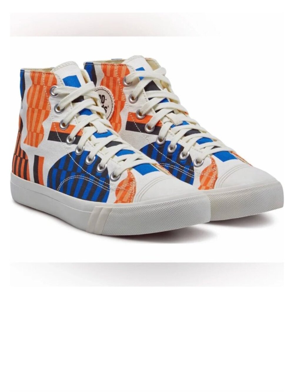 NEW PRO-Keds Royal Hi Jesse Brown Artist Geo Lined Canvas Hightops